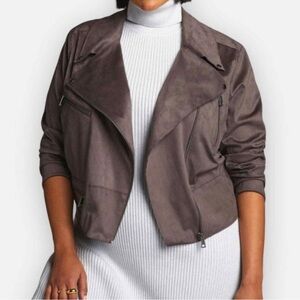 Anthropologie Hutch Faux Suede Moto Style Jacket